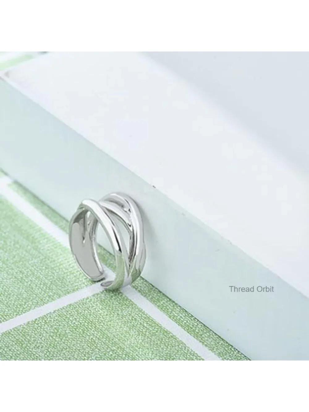 925 Sterling Silver Band Ring Adjustable Chunky Statement Ring Thumb Ring